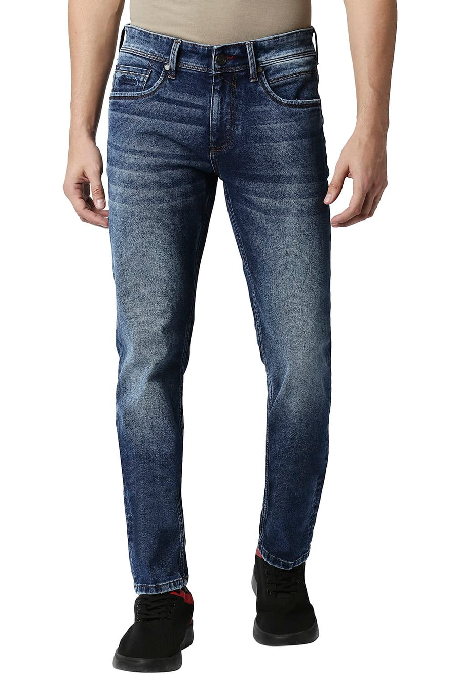 BASICS TORQUE FIT VINTAGE INDIGO STRETCH JEANS