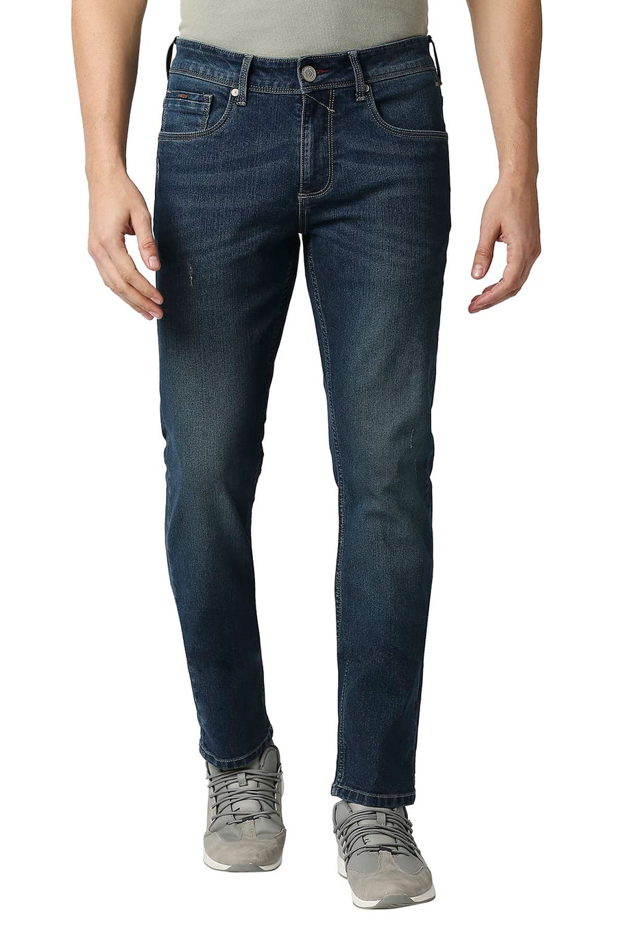 BASICS BLADE FIT DARK DENIM STRETCH JEANS