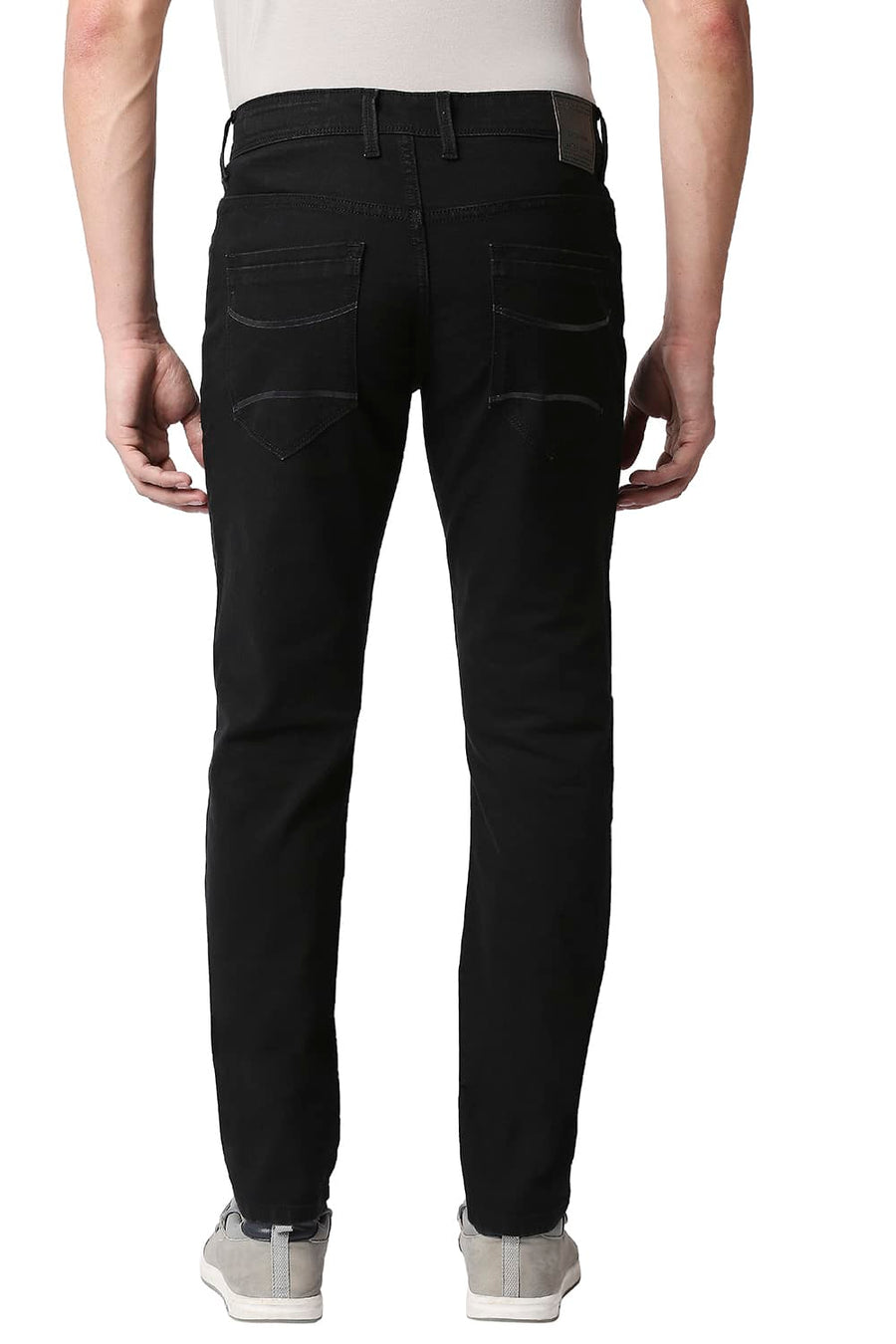 BASICS TORQUE FIT JET BLACK STRETCH JEANS