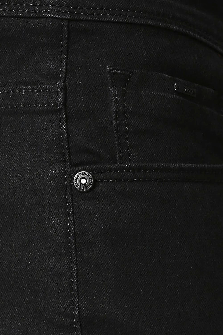 BASICS TORQUE FIT JET BLACK STRETCH JEANS