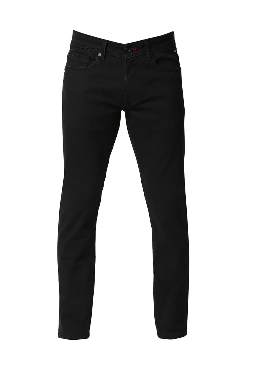 BASICS TORQUE FIT JET BLACK STRETCH JEANS