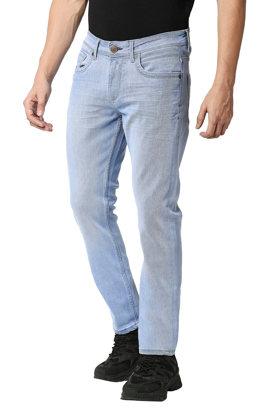 BASICS BLADE FIT BLUE FOG STRETCH JEANS