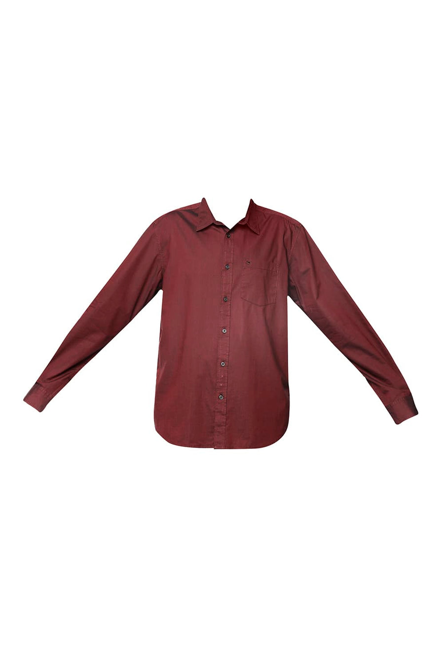 BASICS SLIM FIT APPLE BUTTER RED CHAMBRAY SHIRT
