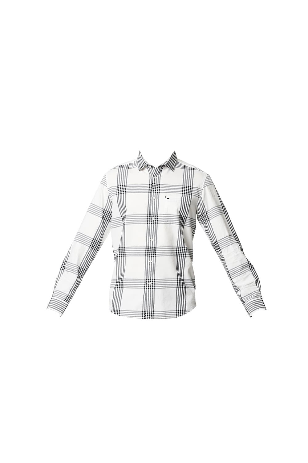 BASICS SLIM FIT TWILL CHECKS SHIRT SHIRT