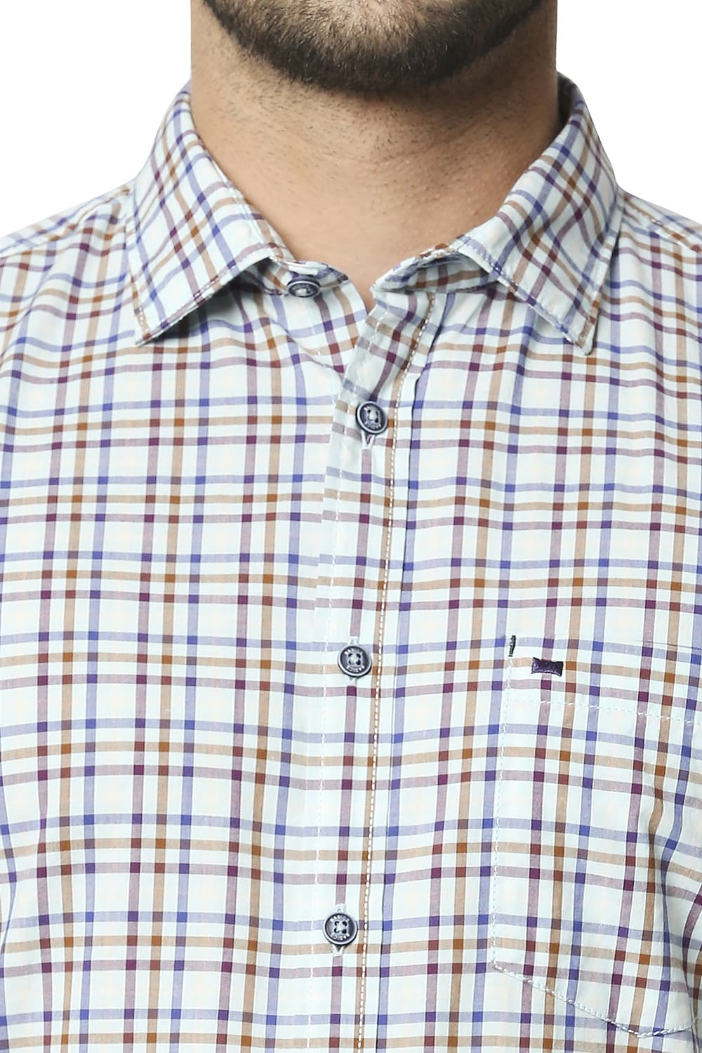 BASICS SLIM FIT CHECKS SHIRT