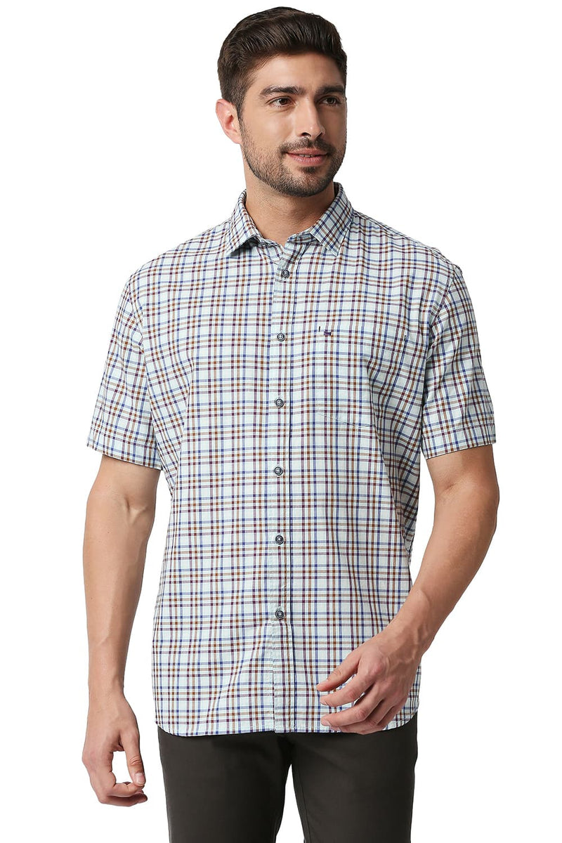 BASICS SLIM FIT CHECKS SHIRT