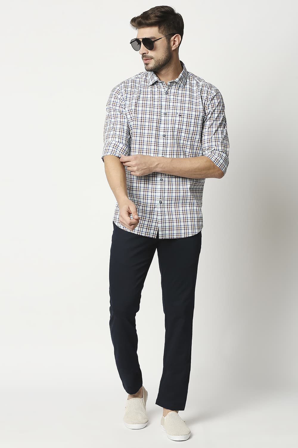 Slim Fit Checks Shirt