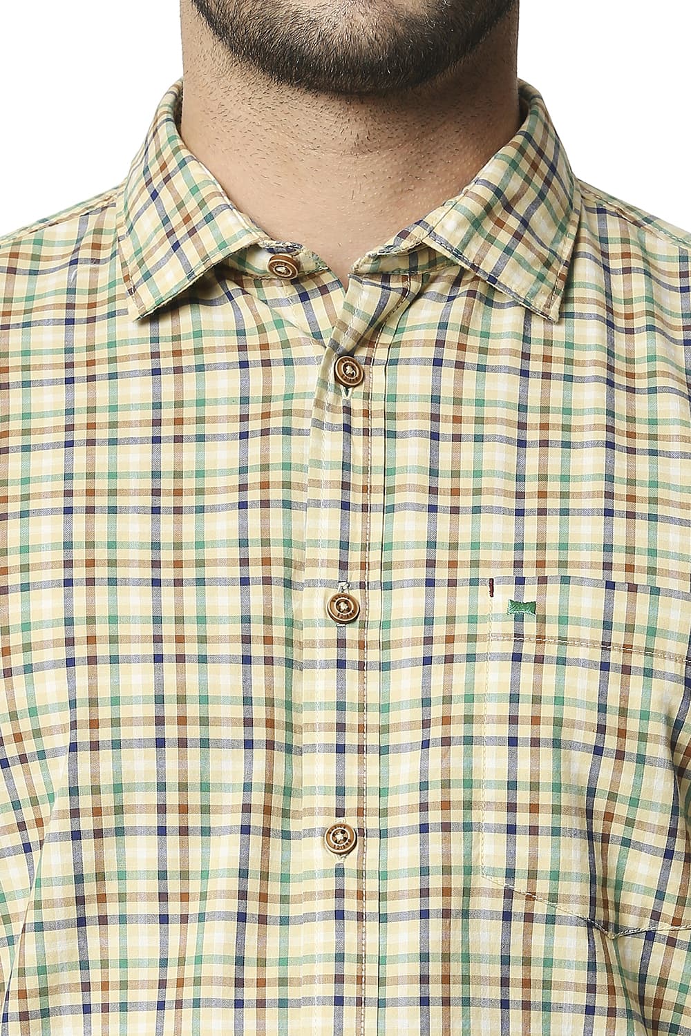 BASICS SLIM FIT CHECKS SHIRT