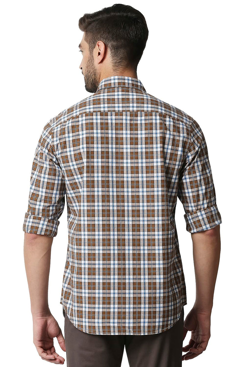 BASICS SLIM FIT CHECKS SHIRT