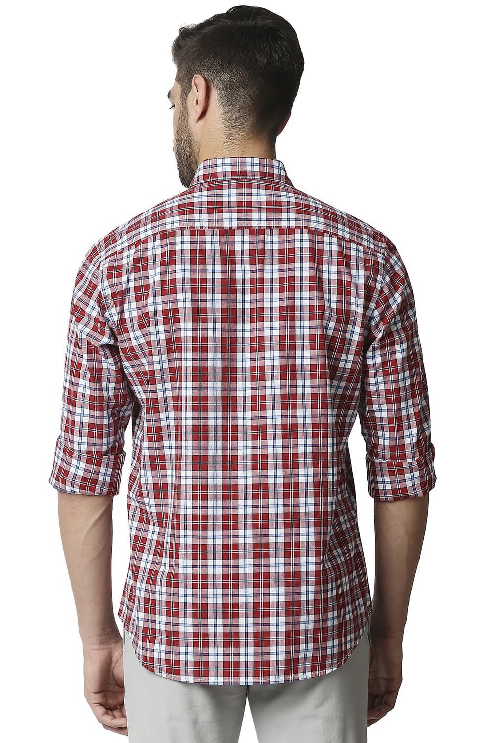 BASICS SLIM FIT CHECKS SHIRT