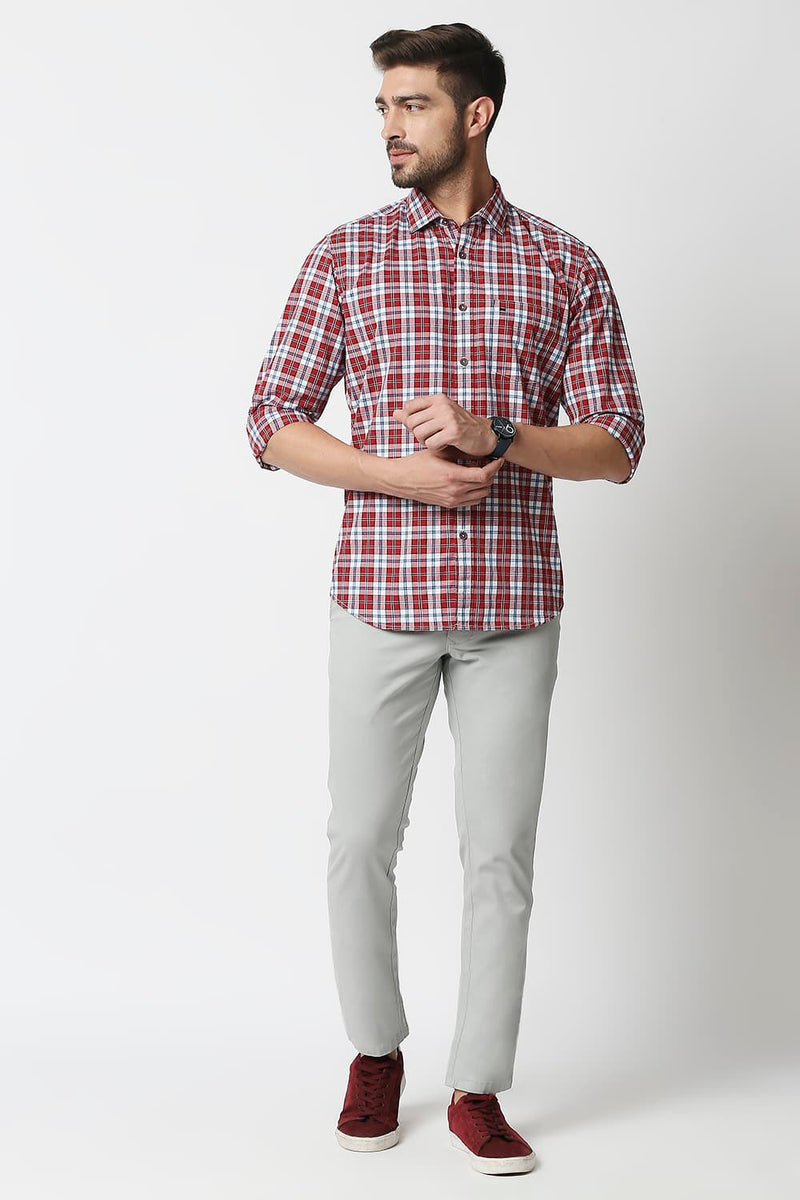 Slim Fit Checks Shirt