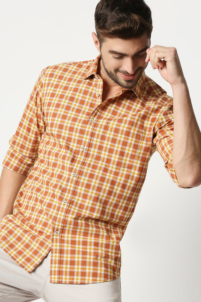 Slim Fit Checks Shirt