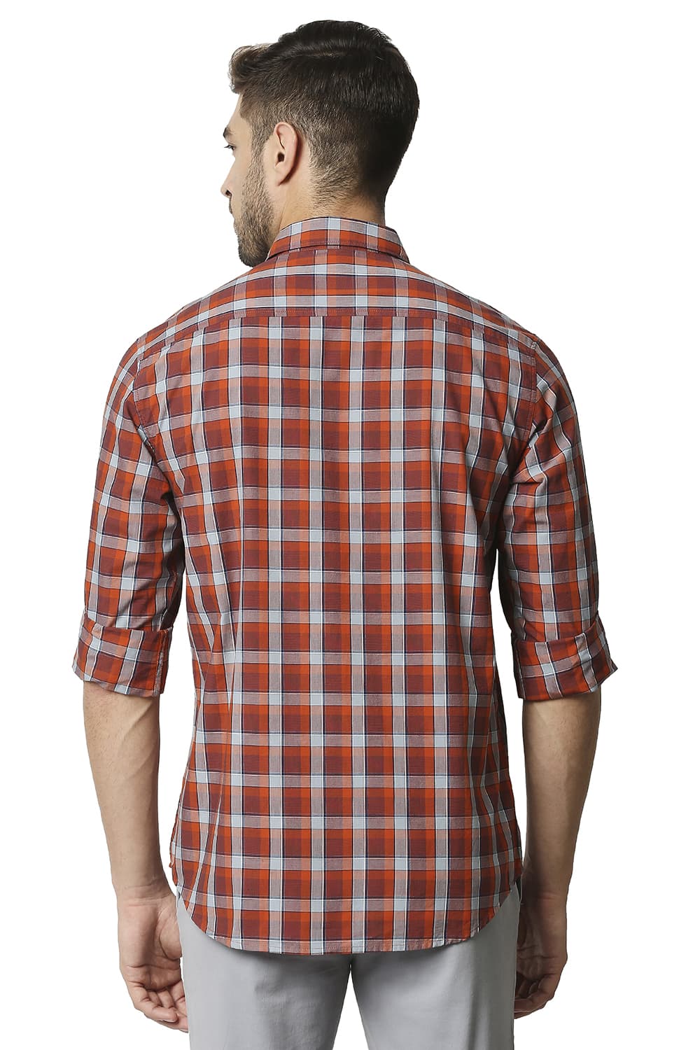 BASICS SLIM FIT CHECKS SHIRT