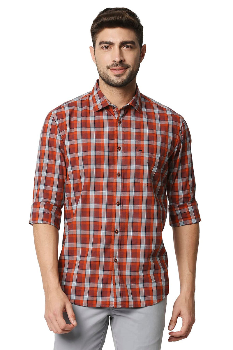 BASICS SLIM FIT CHECKS SHIRT