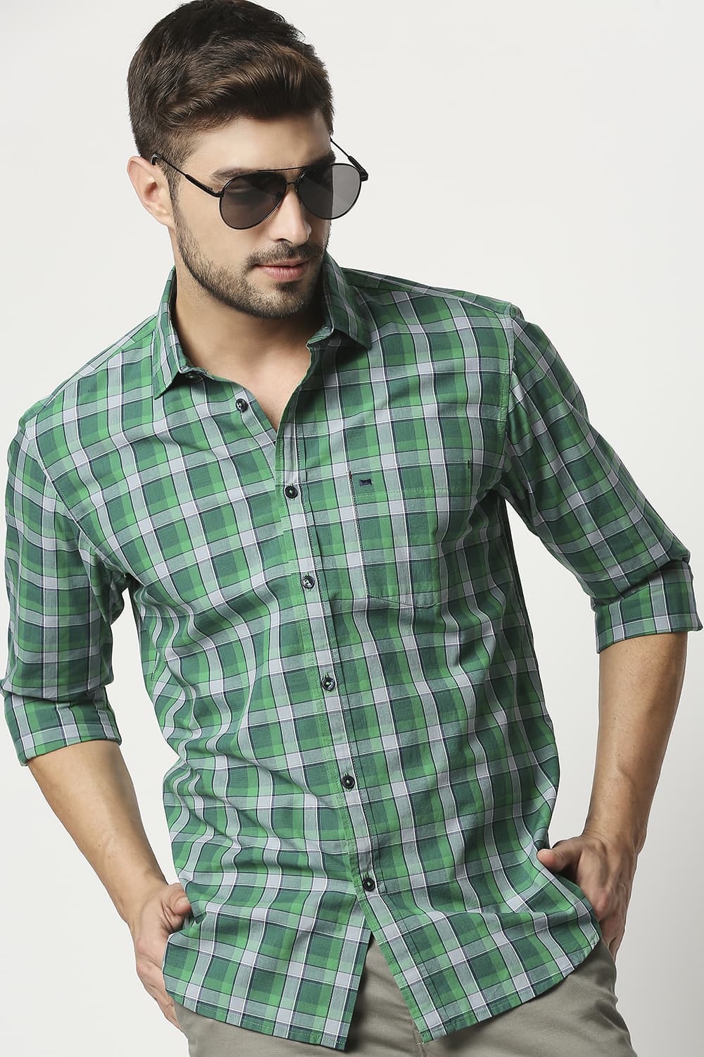 Slim Fit Checks Shirt