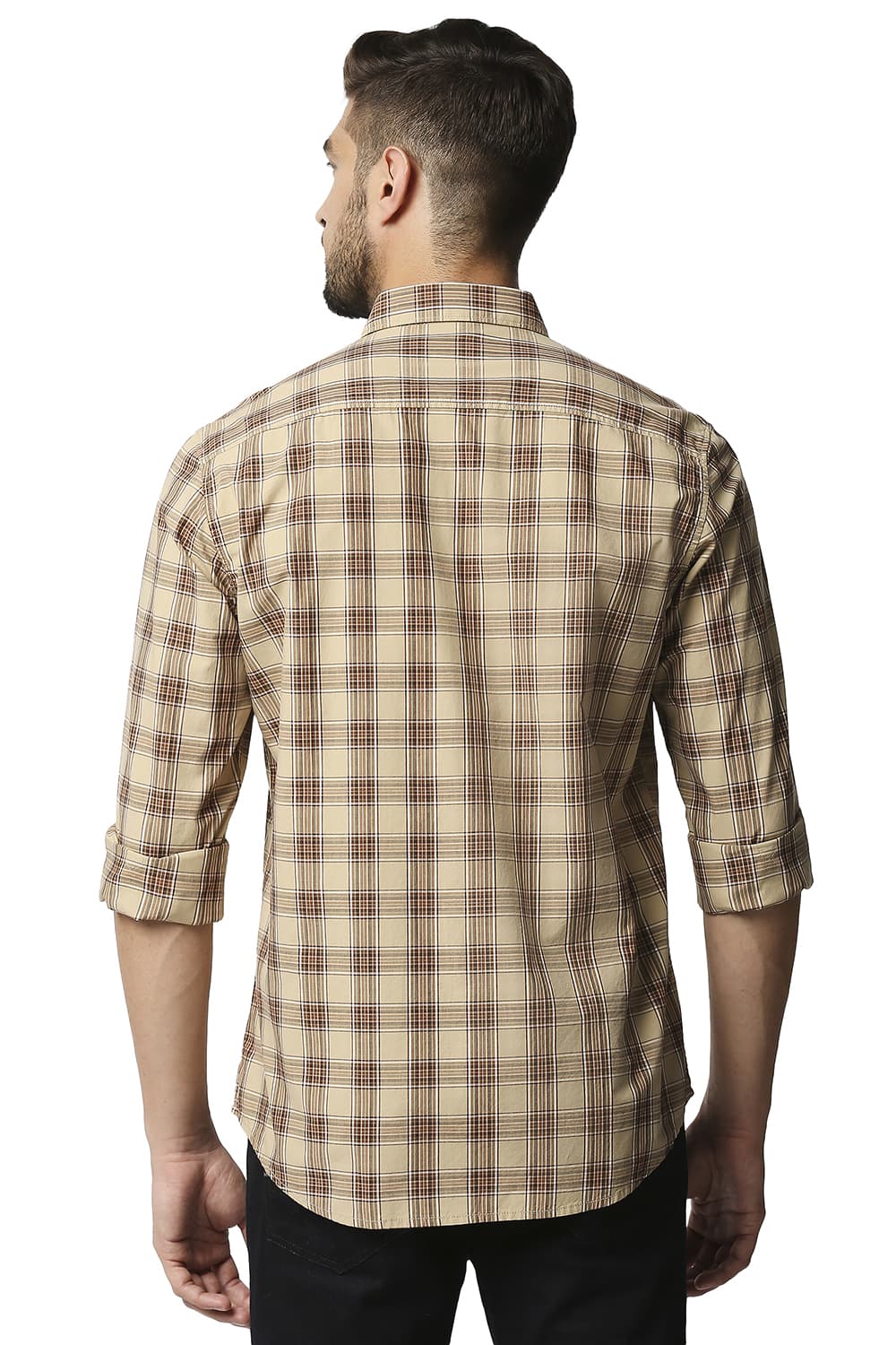 BASICS SLIM FIT CHECKS SHIRT