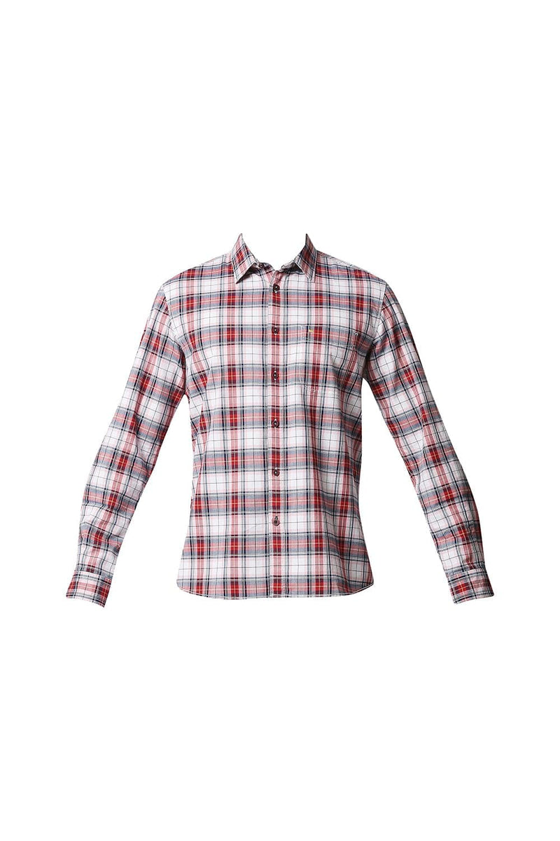 BASICS SLIM FIT TWILL CHECKS SHIRT SHIRT