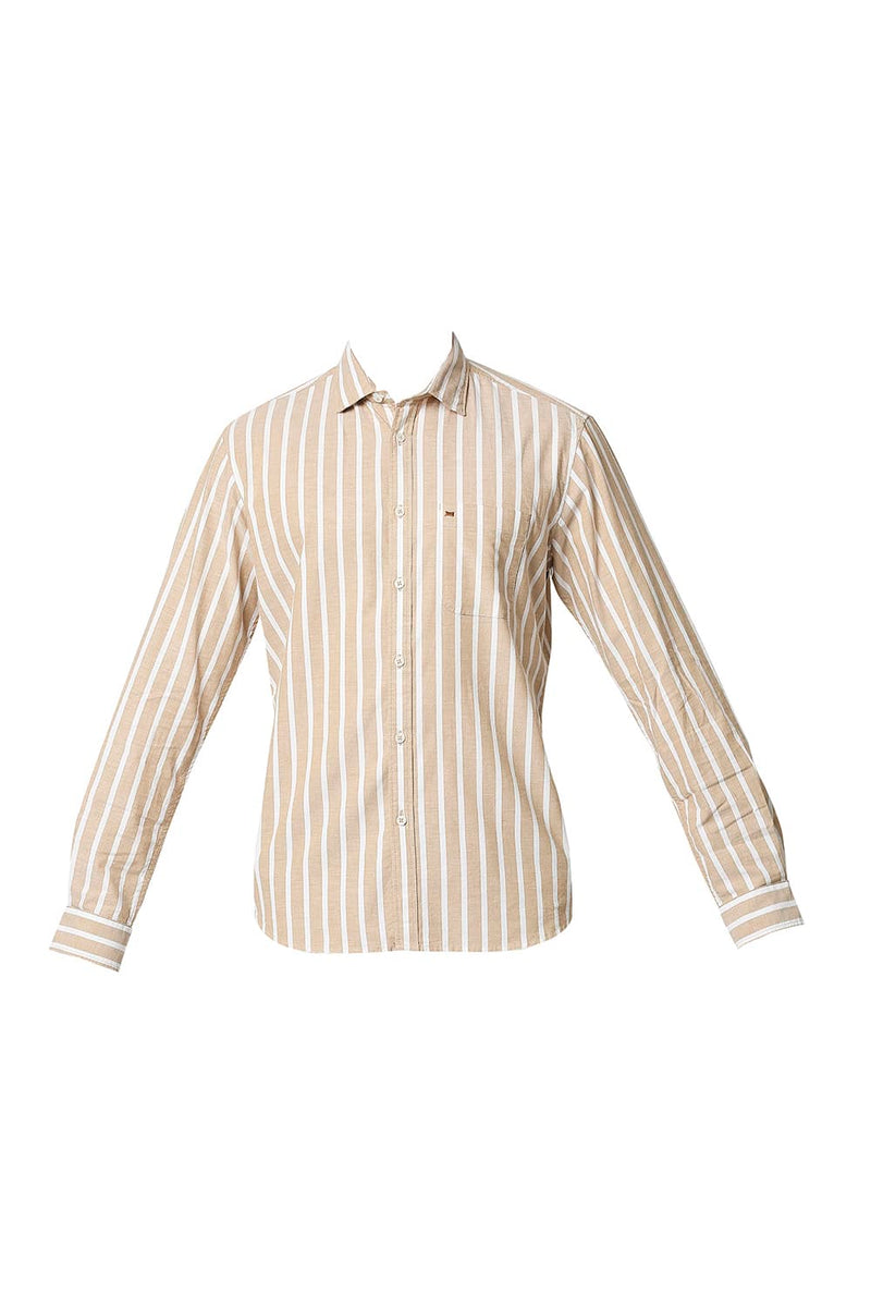 BASICS SLIM FIT OXFORD STRIPE SHIRT