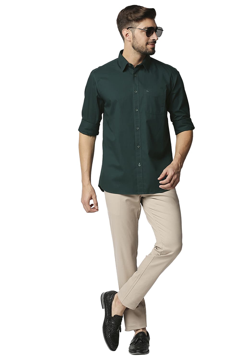 BASICS SLIM FIT TWILL SHIRT