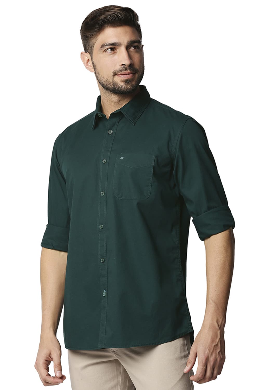 BASICS SLIM FIT TWILL SHIRT