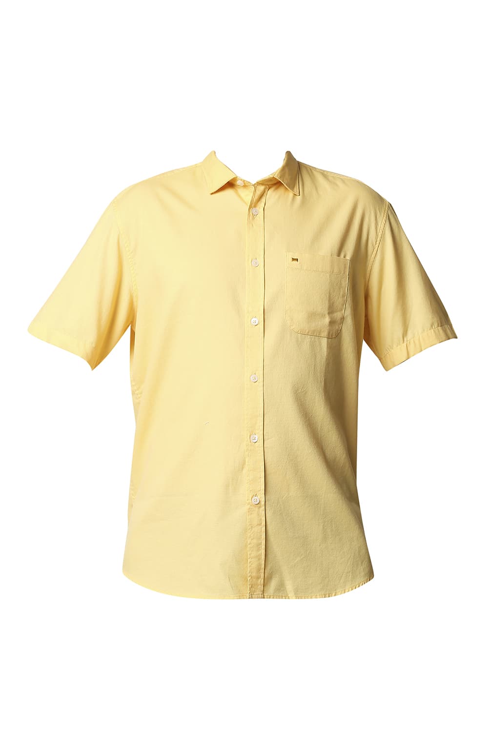 BASICS SLIM FIT DOBBY HALFSLEEVES SHIRT