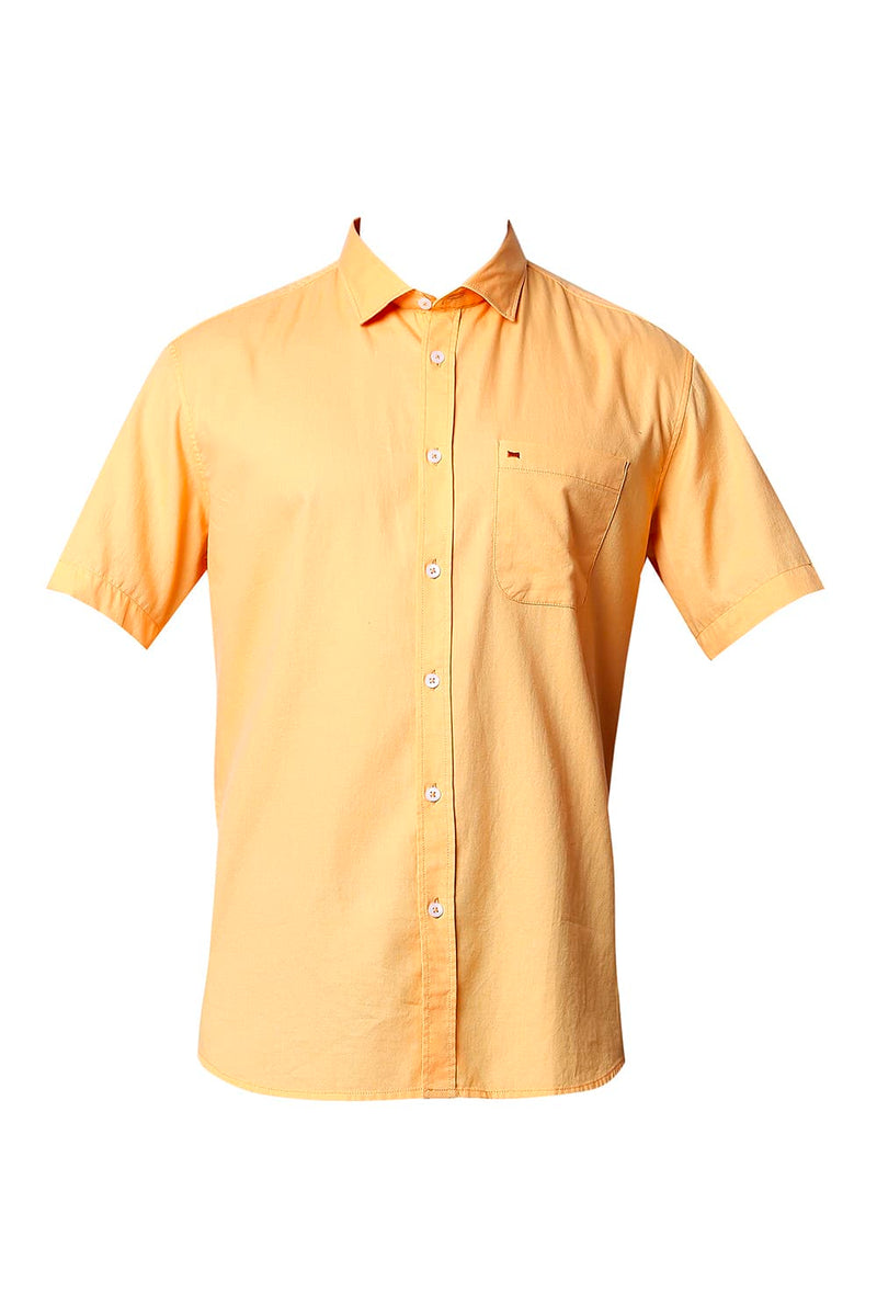 BASICS SLIM FIT DOBBY HALFSLEEVES SHIRT