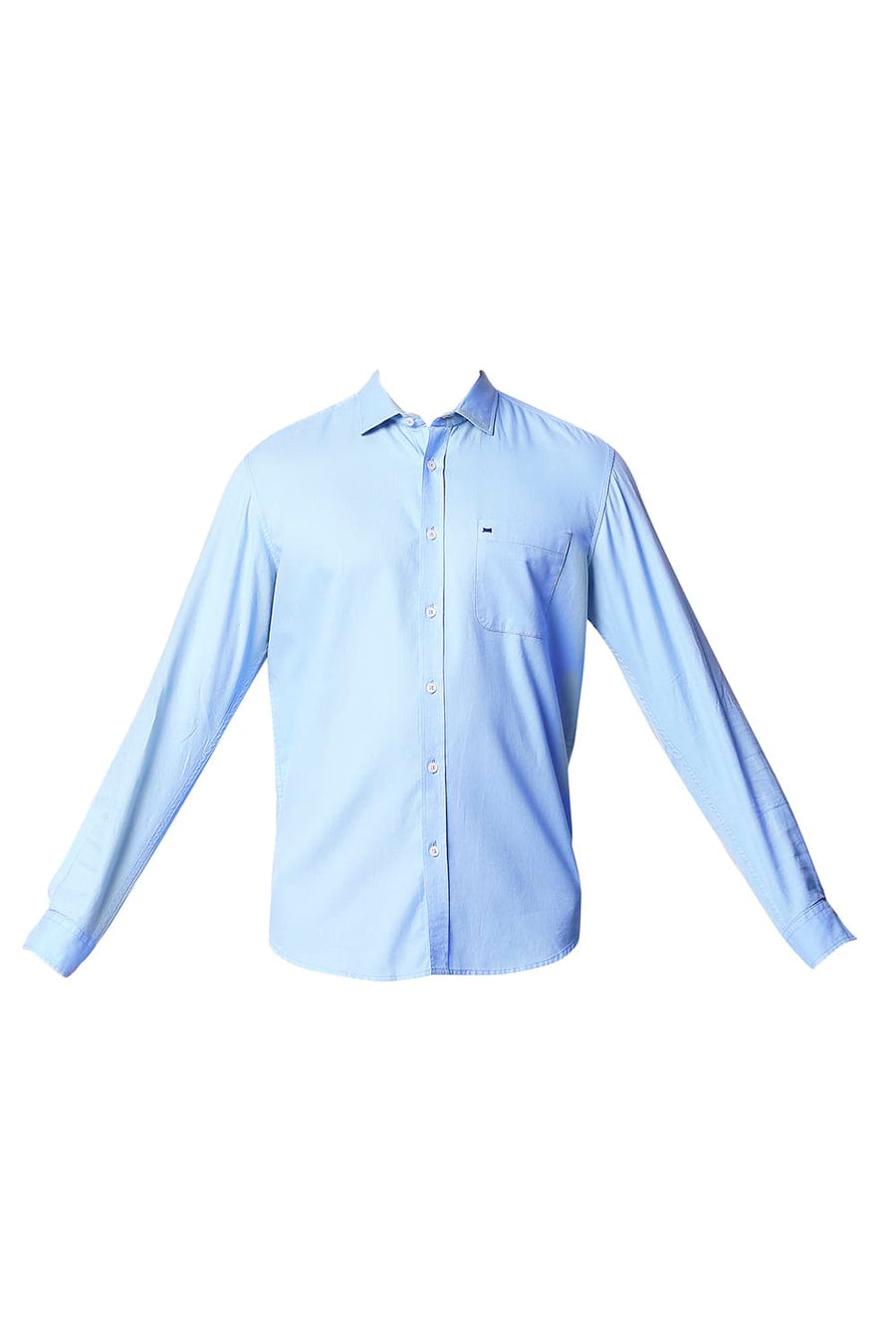 BASICS SLIM FIT AIRY BLUE DOBBY SHIRT