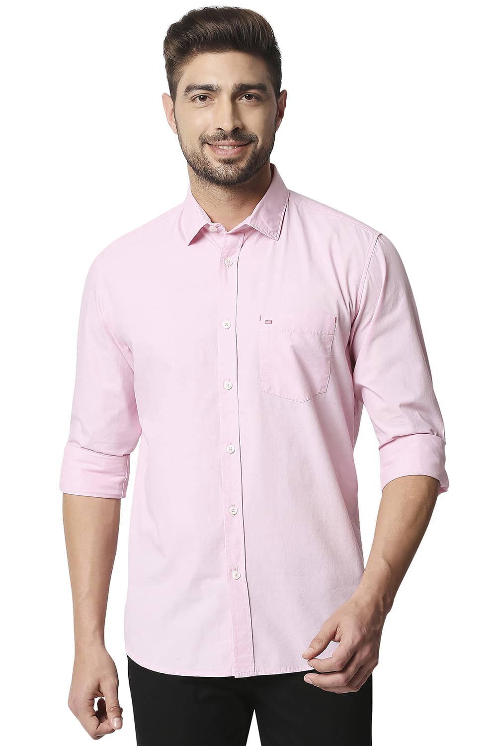 BASICS SLIM FIT FIL-A-FIL SHIRT