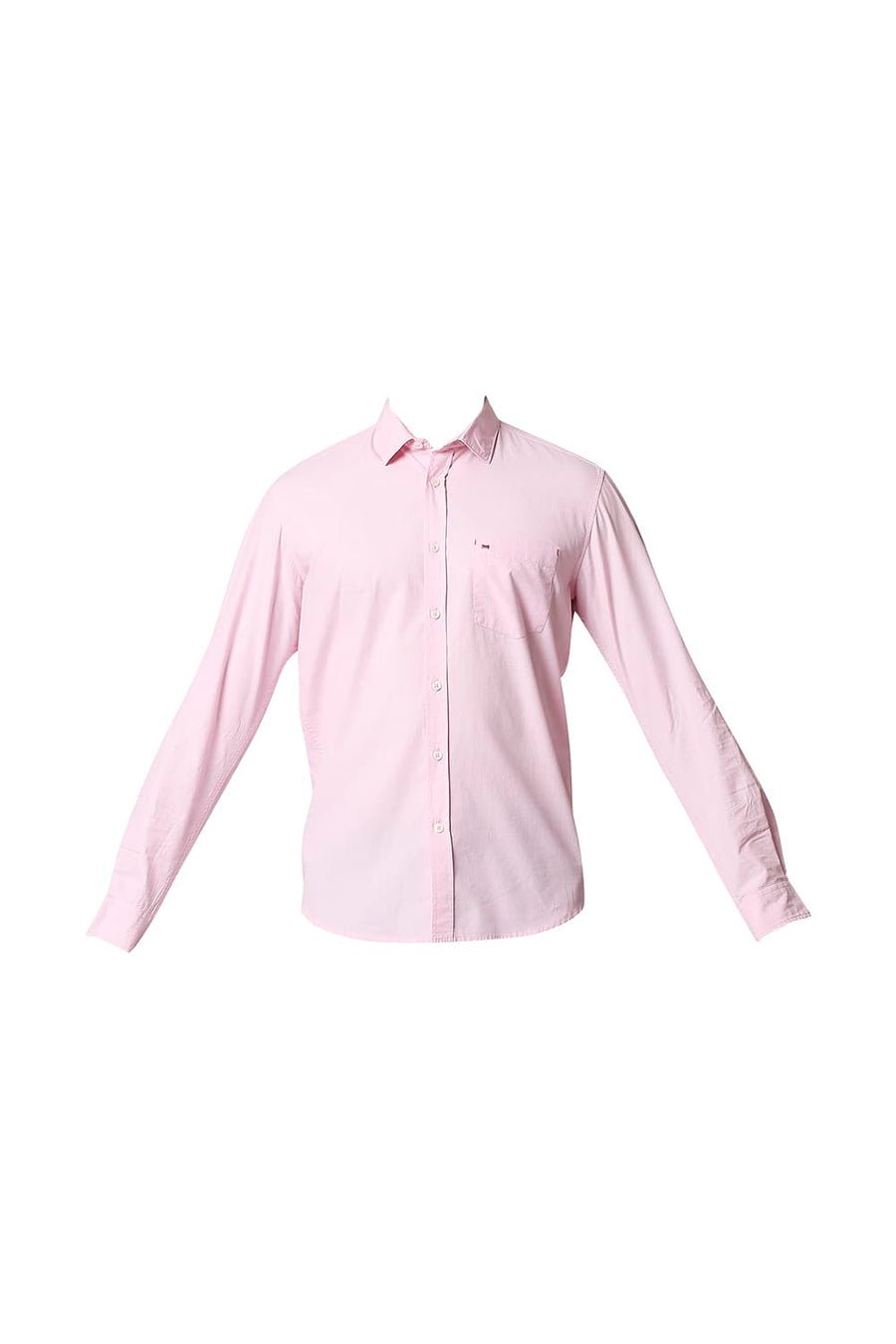 BASICS SLIM FIT PINK BALLERINA FIL-A-FIL SHIRT