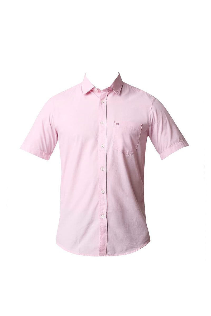 BASICS SLIM FIT FIL-A-FIL HALFSLEEVES SHIRT