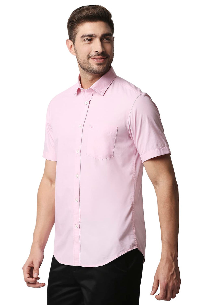 BASICS SLIM FIT FIL-A-FIL HALFSLEEVES SHIRT