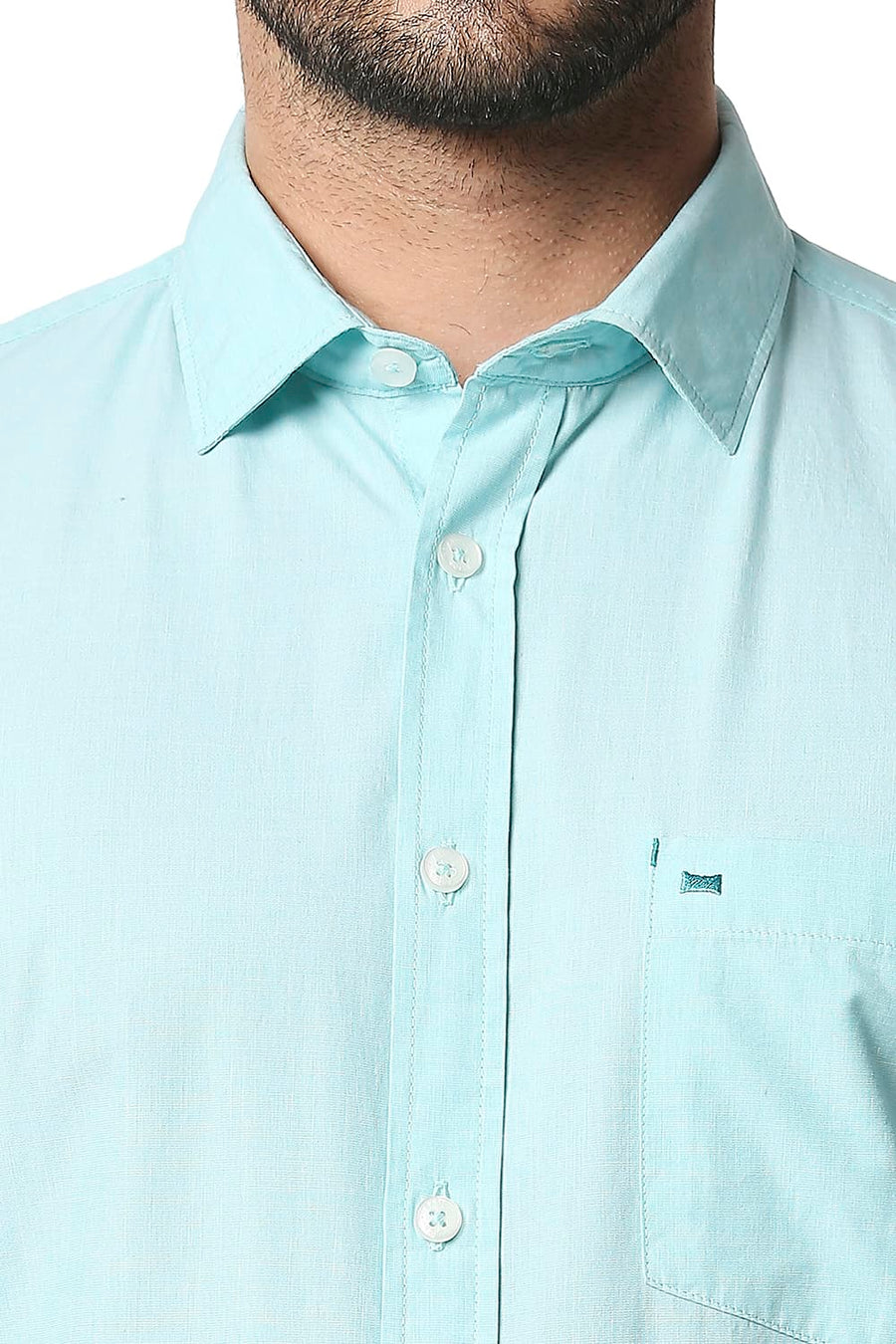 BASICS SLIM FIT ARUBA GREEN FIL-A-FIL SHIRT