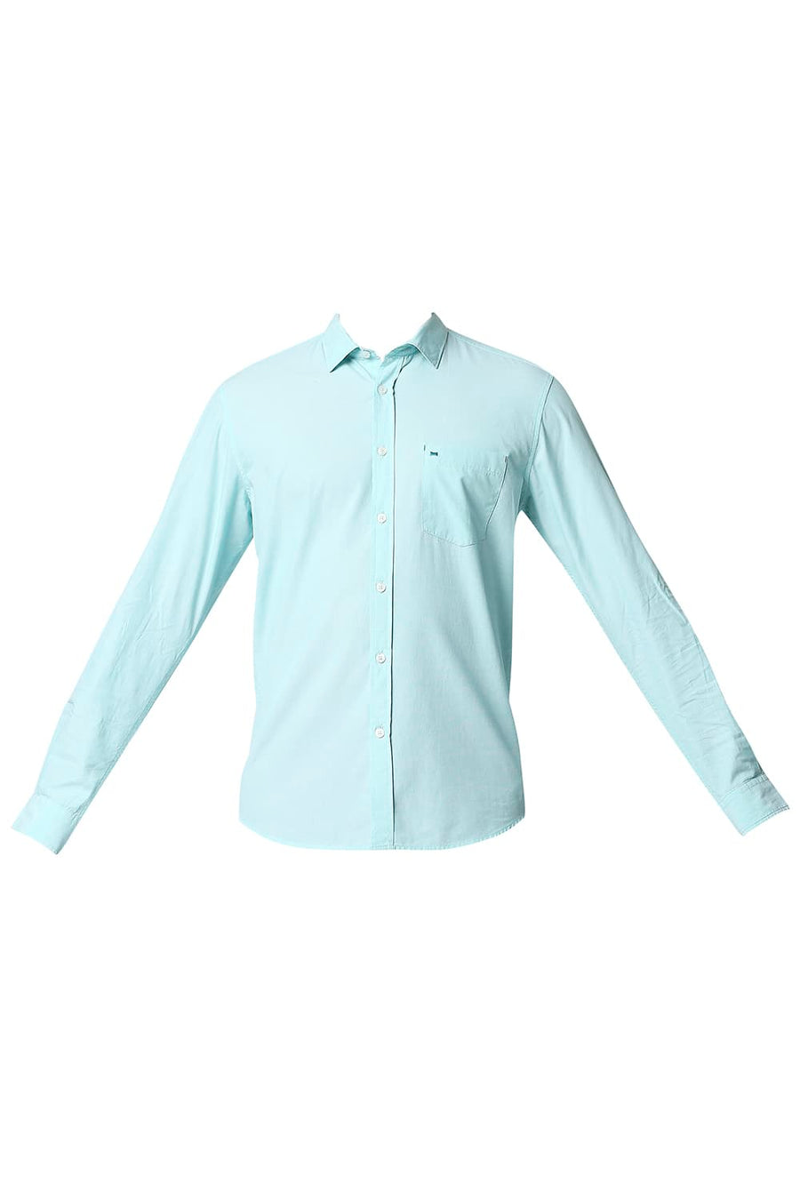 BASICS SLIM FIT ARUBA GREEN FIL-A-FIL SHIRT