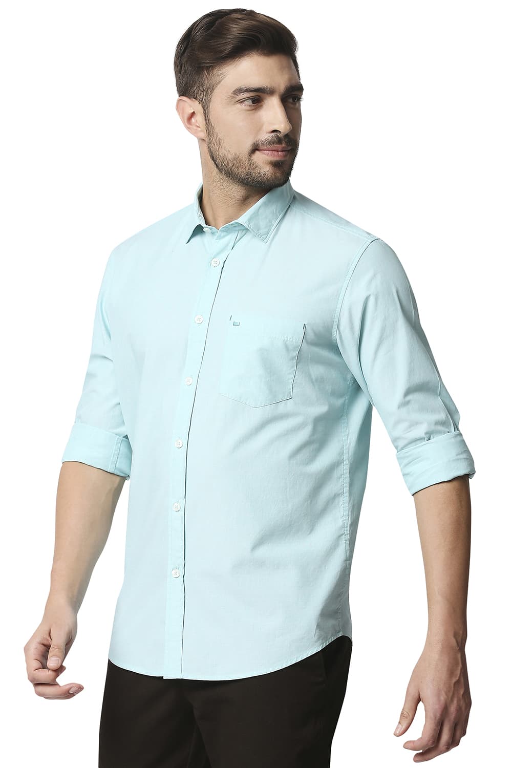 BASICS SLIM FIT FIL-A-FIL SHIRT