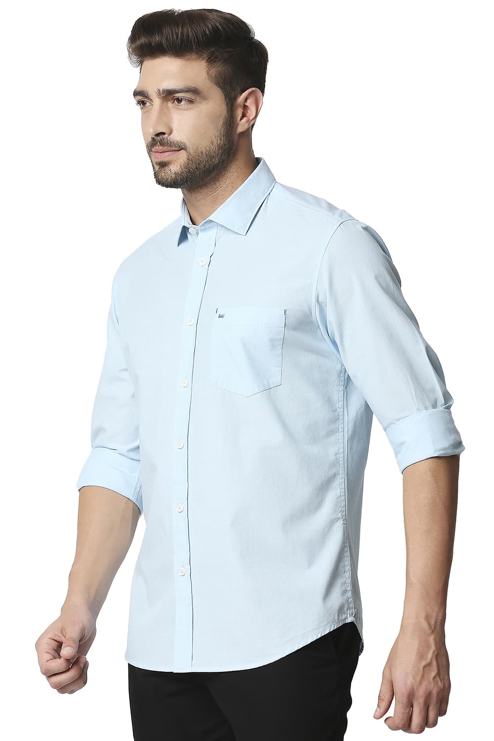 BASICS SLIM FIT FIL-A-FIL SHIRT