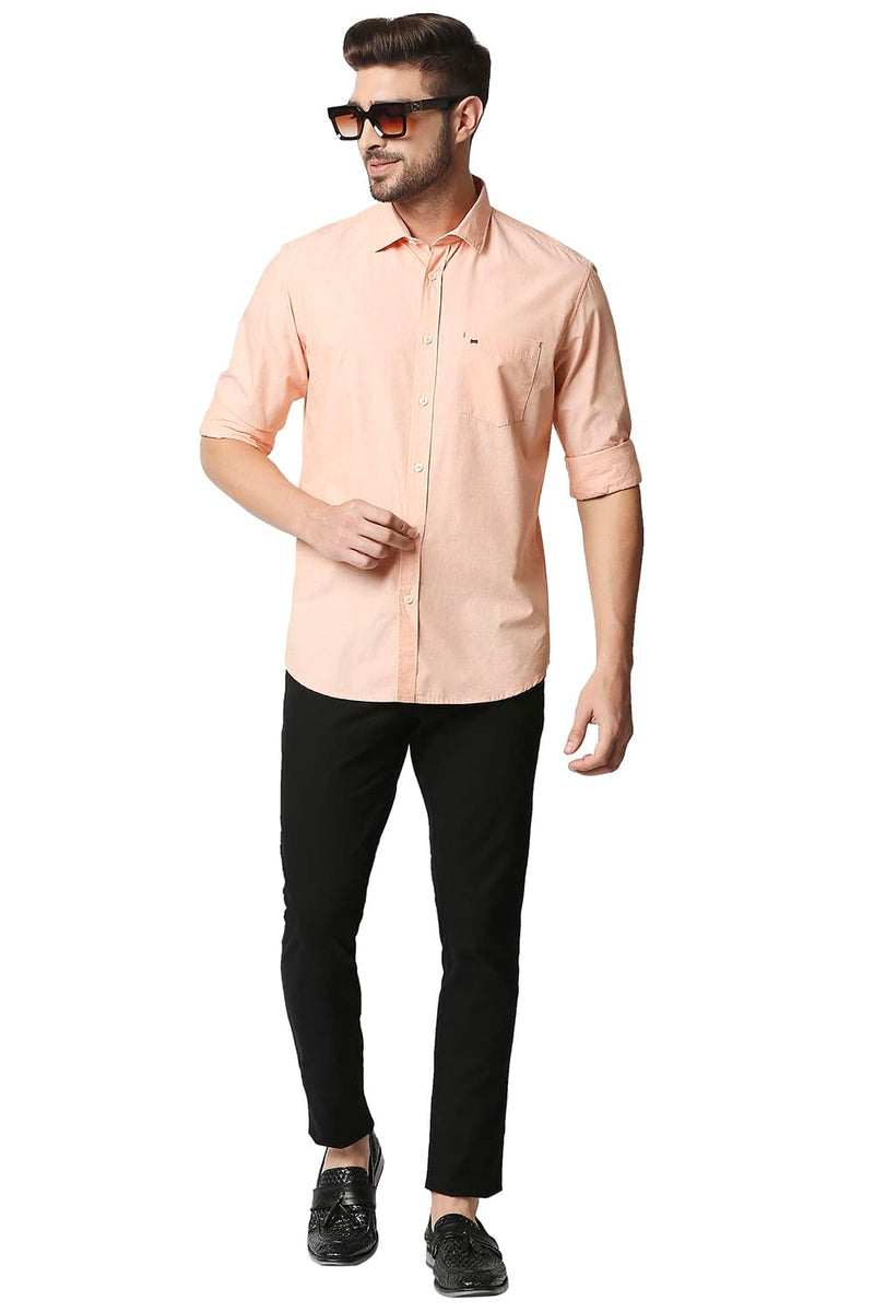 BASICS SLIM FIT FIL-A-FIL SHIRT