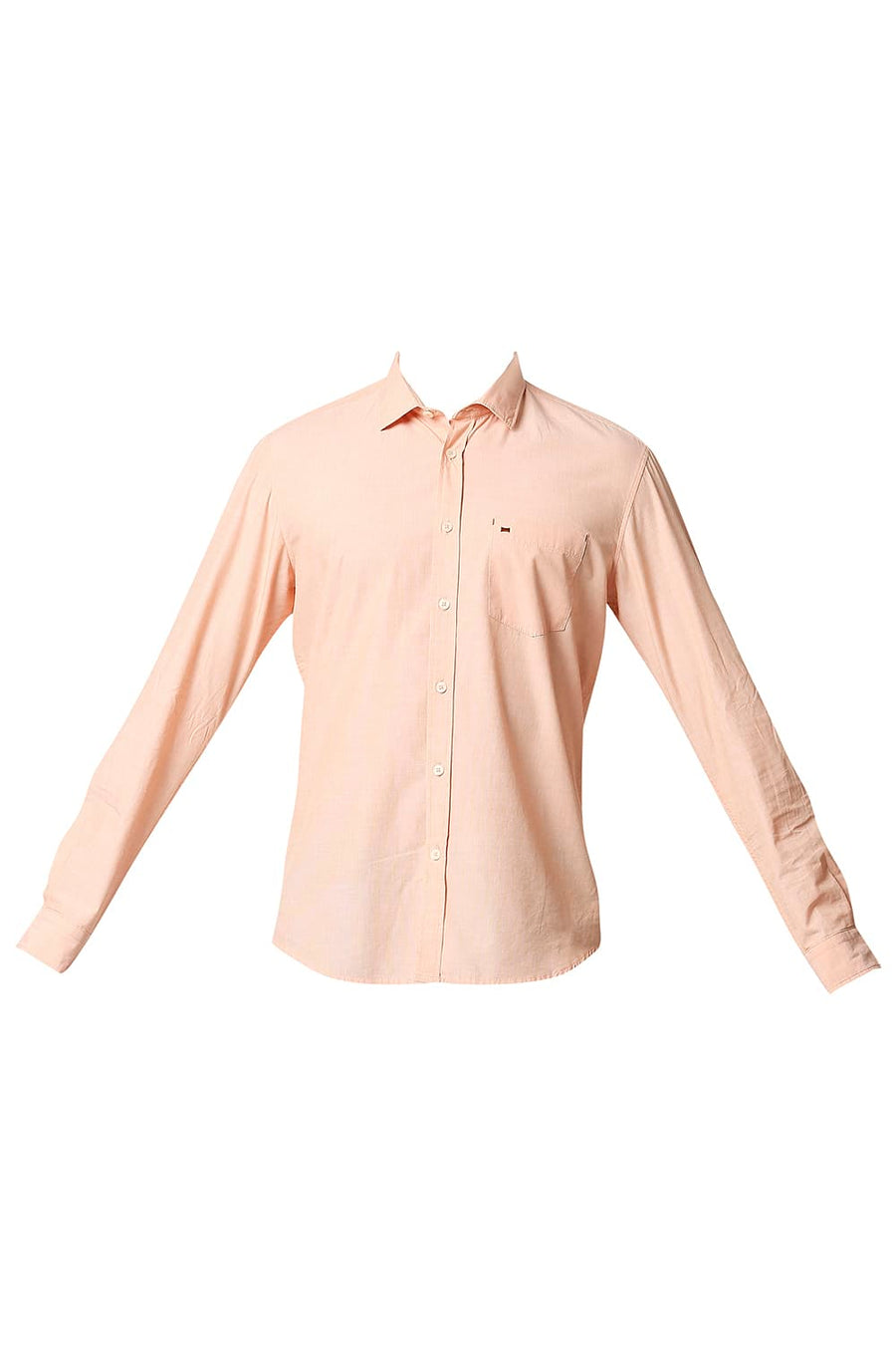 BASICS SLIM FIT ORANGE NECTAR FIL-A-FIL SHIRT