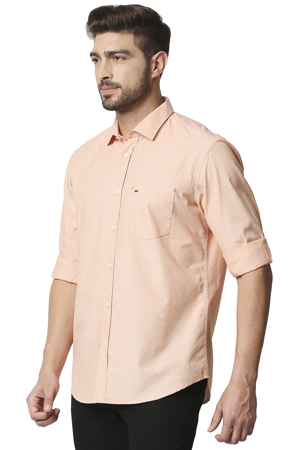 BASICS SLIM FIT FIL-A-FIL SHIRT