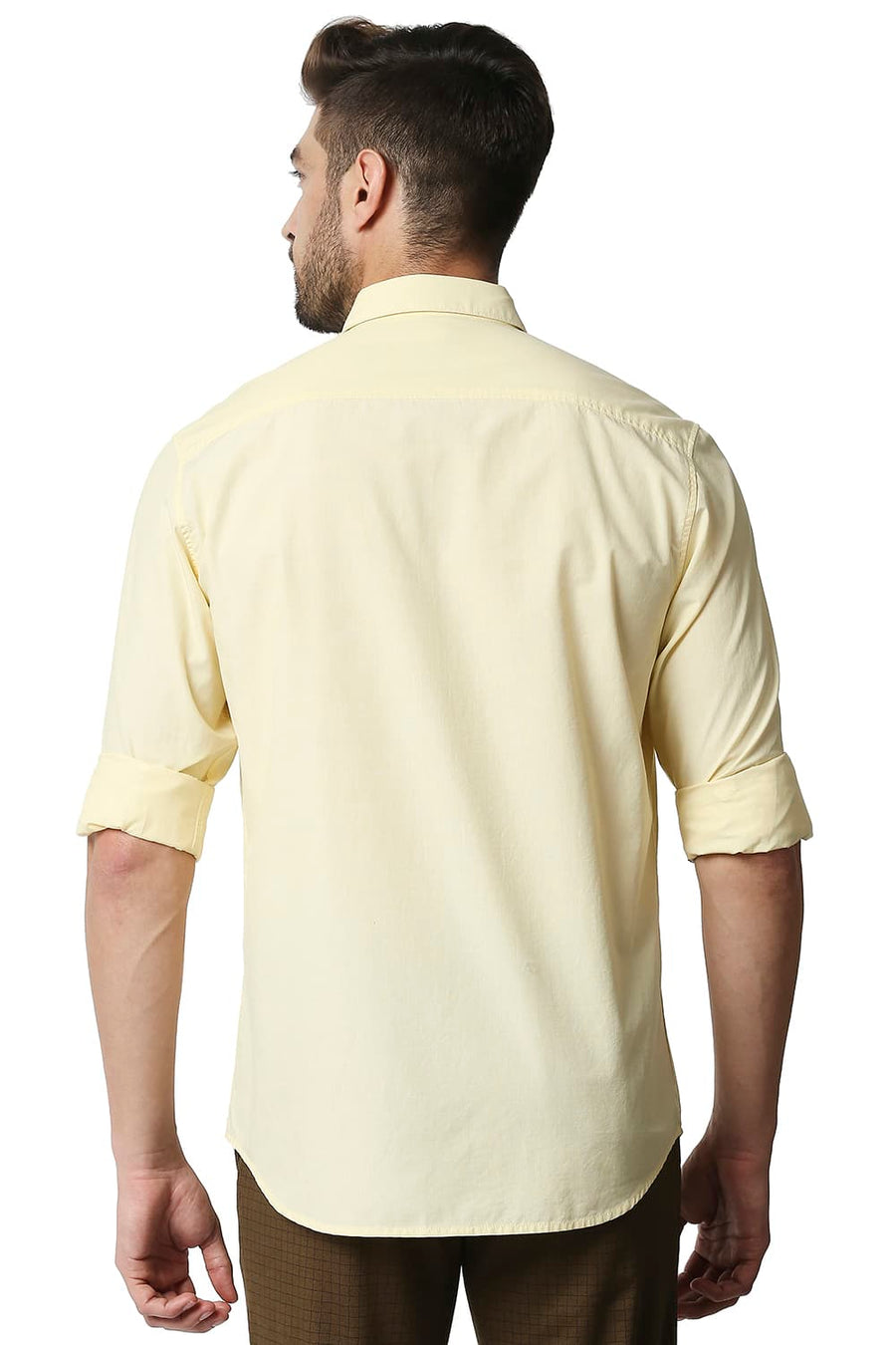 BASICS SLIM FIT PASTEL YELLOW FIL-A-FIL SHIRT