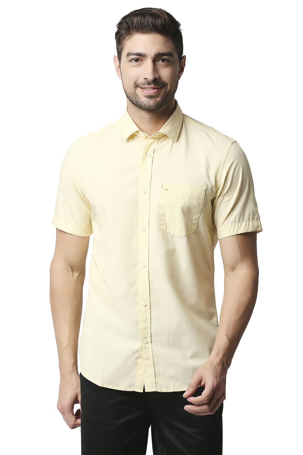 BASICS SLIM FIT FIL-A-FIL SHIRT