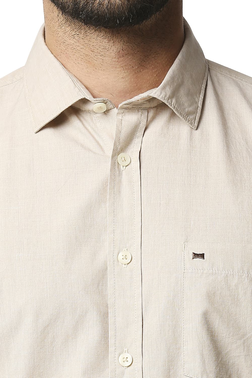 BASICS SLIM FIT FIL-A-FIL SHIRT