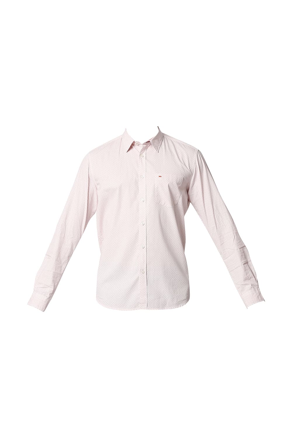 BASICS SLIM FIT POPLIN PRINTED SHIRT