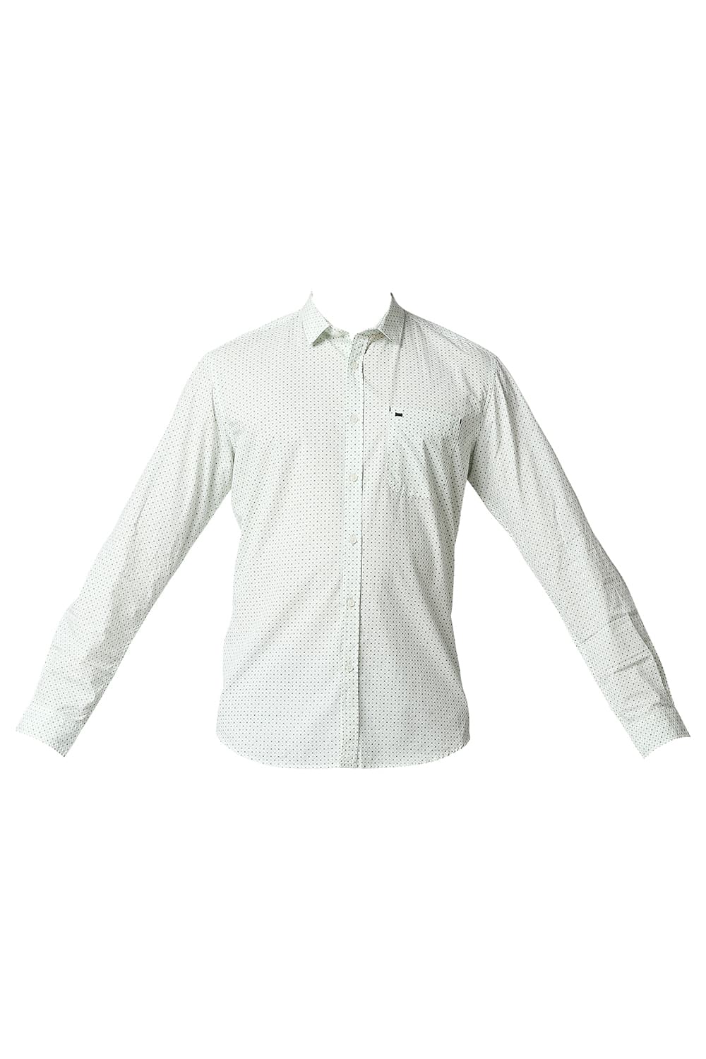 BASICS SLIM FIT POPLIN PRINTED SHIRT