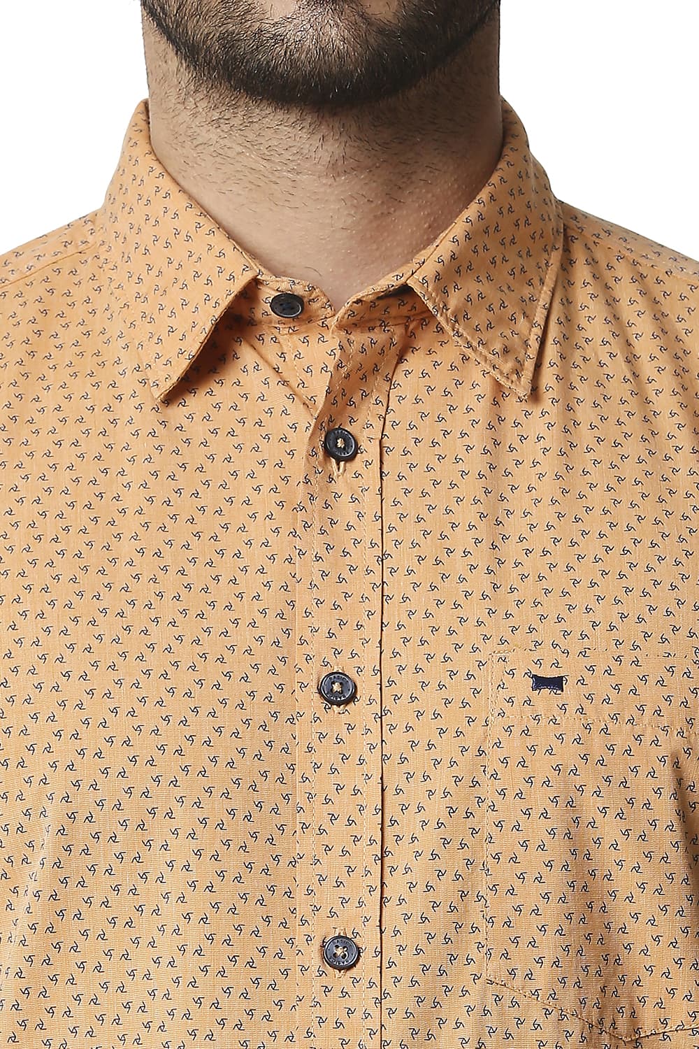 BASICS SLIM FIT FIL-A-FIL PRINTED SHIRT