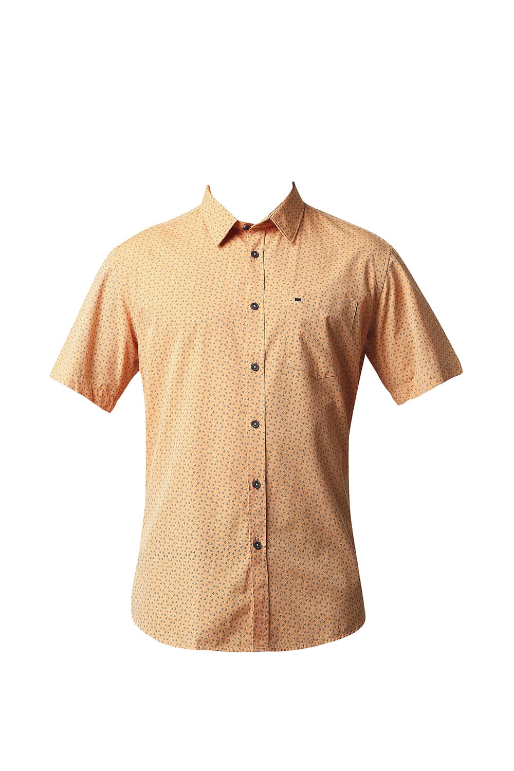 BASICS SLIM FIT FIL-A-FIL PRINTED HALFSLEEVES SHIRT