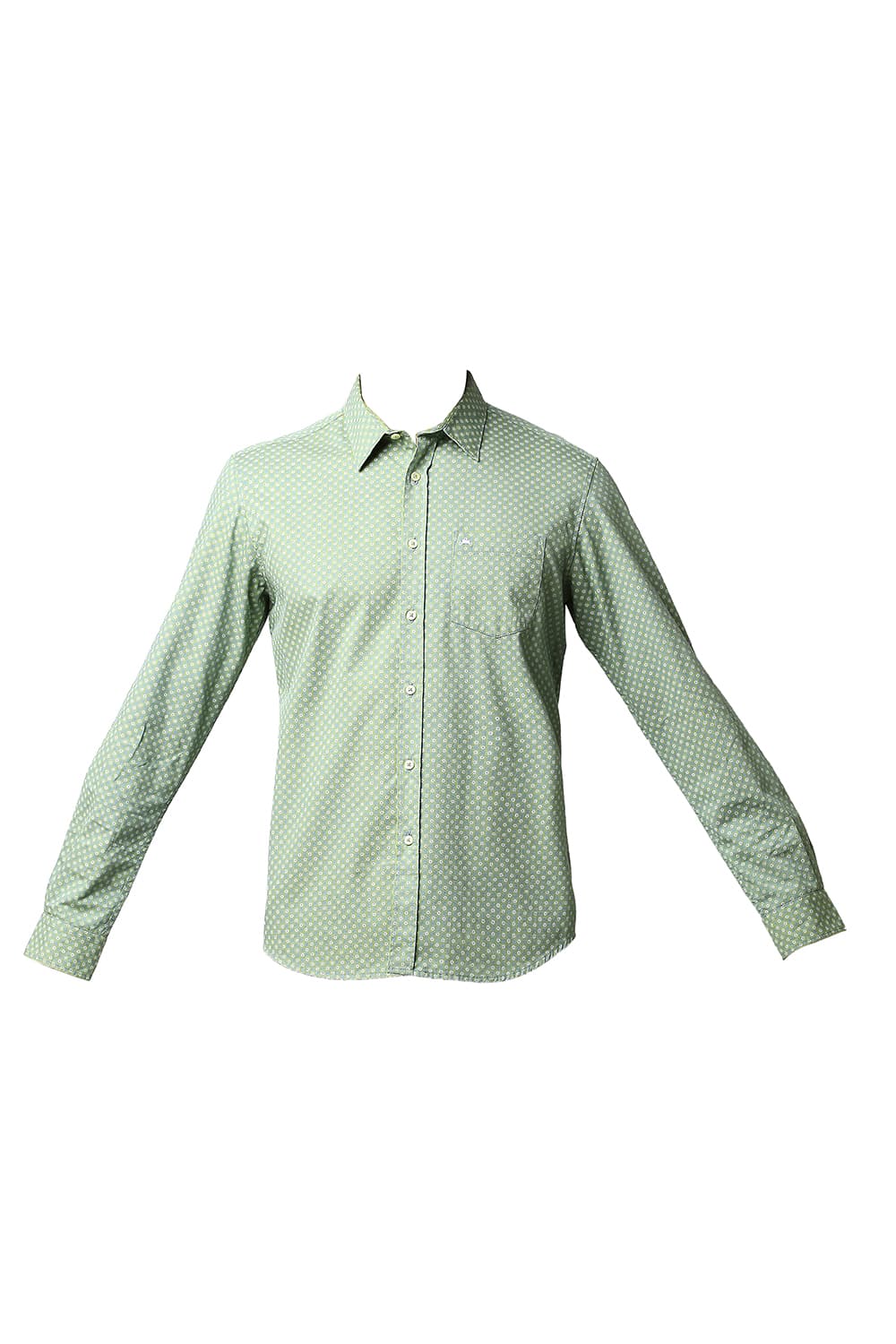 BASICS SLIM FIT DOBBY PRINTED SHIRT