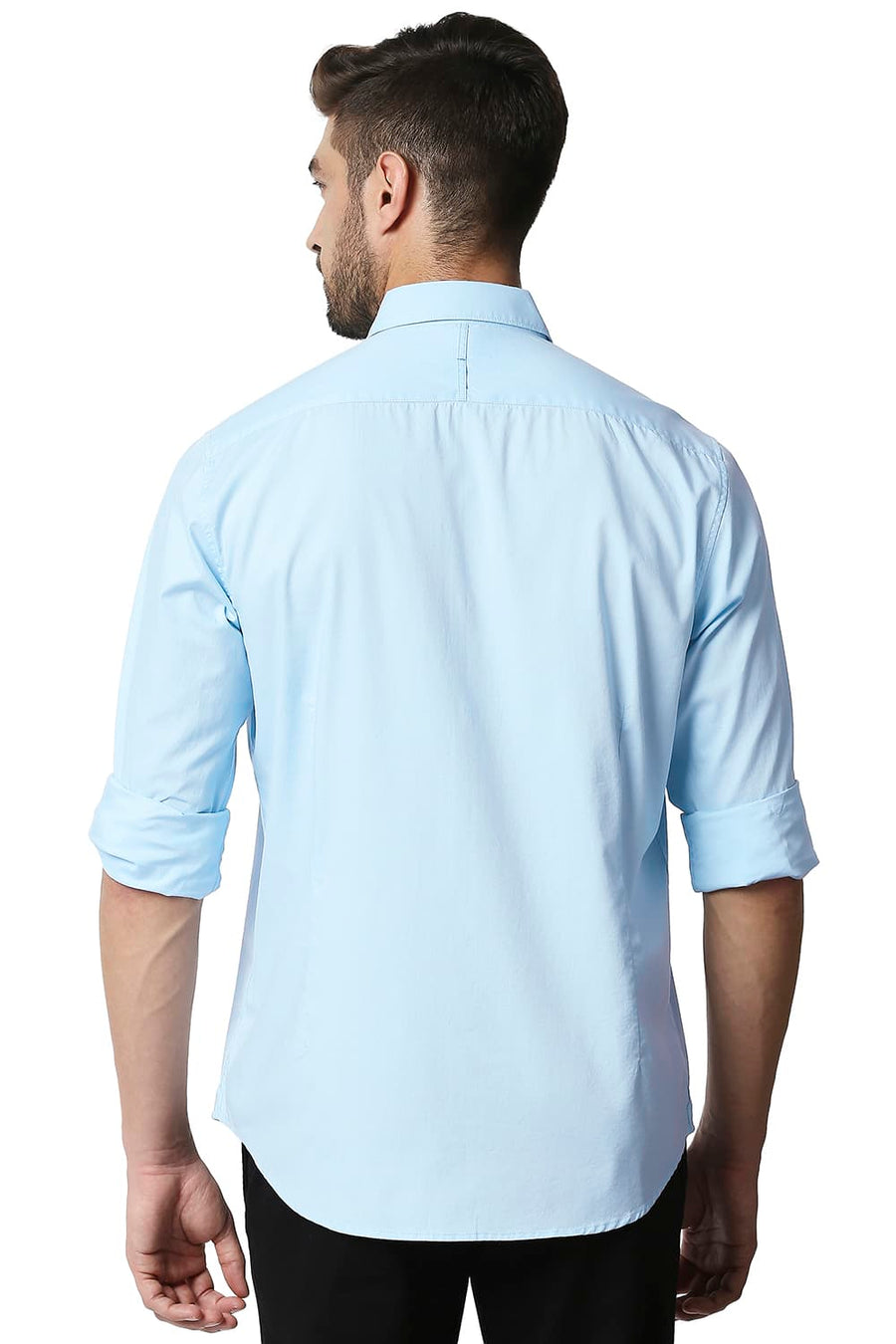 BASICS SLIM FIT BLUE SKY OXFORD SHIRT