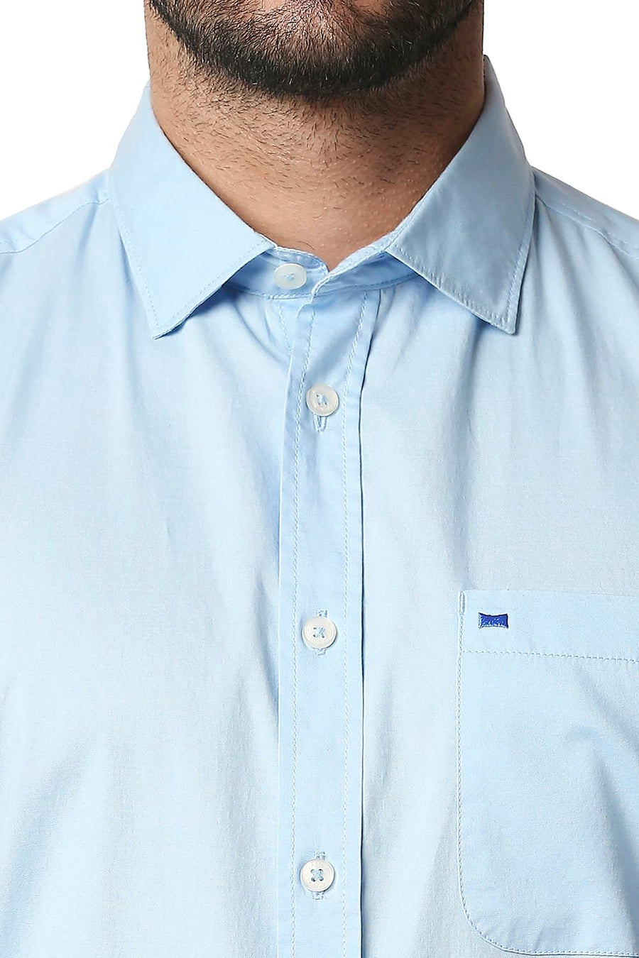 BASICS SLIM FIT BLUE SKY OXFORD SHIRT