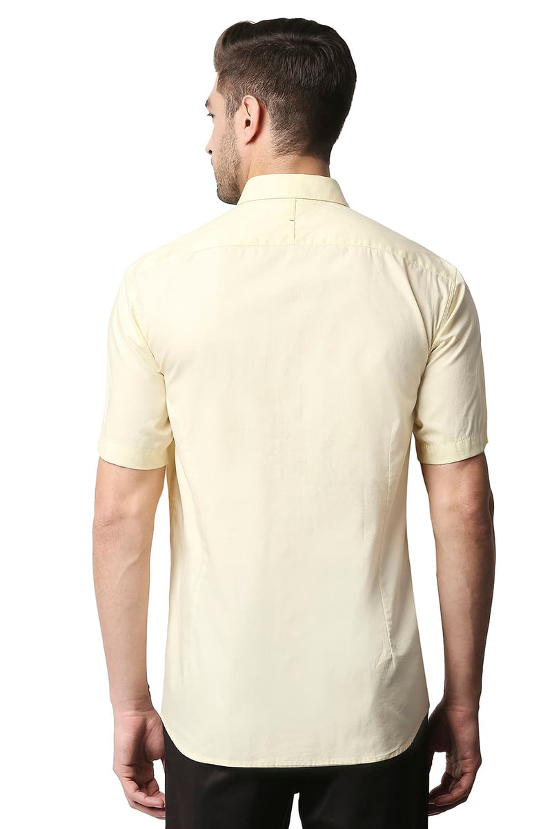 BASICS SLIM FIT OXFORD HALFSLEEVES SHIRT