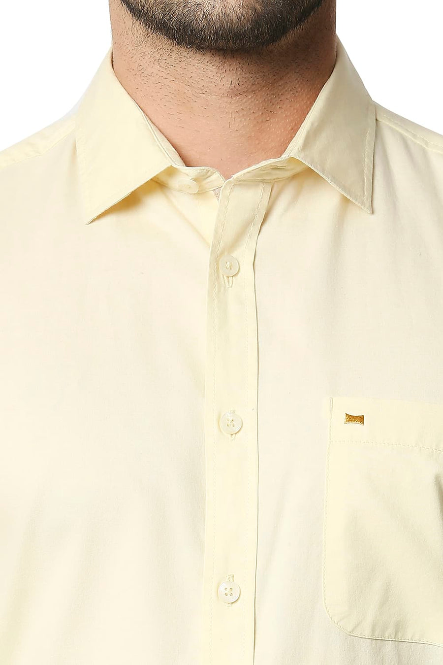 BASICS SLIM FIT ANISE FLOWER YELLOW OXFORD SHIRT